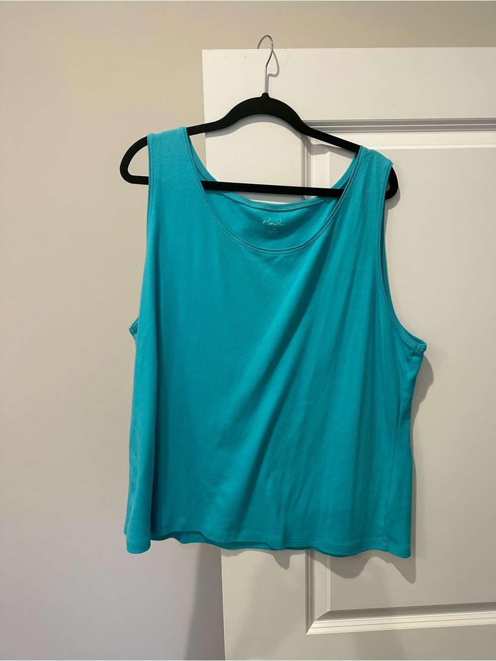 Kim Rogers 3X Sleeveless Tank Top in Bright Teal